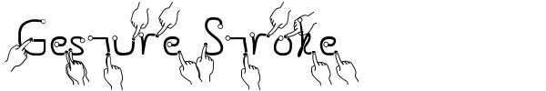 Gesture Stroke font preview